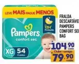 Supermercados Avenida Fralda descartável pampers confort sec bag oferta