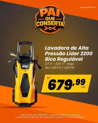 Lavadora de Alta Pressão Líder 2200 Bico Regulável