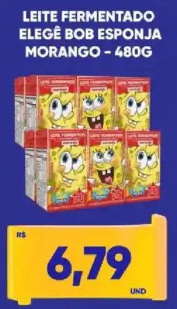 Tatico Leite fermentado elegê bob esponja morango oferta