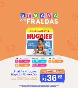 Drogaria Catarinense Fralda huggies rápida absorção oferta