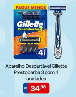 Supermercados Rondon Aparelho descartável gillette prestobarba 3 oferta