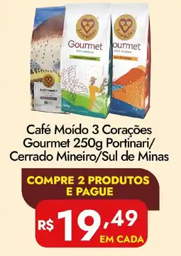 Supermercados Rondon Café Moído 3 Corações Gourmet oferta