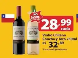 Supermercados Tischler Vinho Chileno Concha y Toro oferta