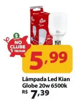 Supermercados Tischler Lâmpada Led Kian Globe 20w 6500k oferta