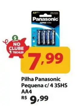 Supermercados Tischler Pilha Panasonic Pequena c/ 4 3SHS AA4 oferta