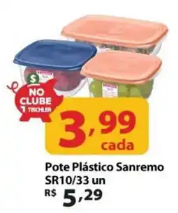 Supermercados Tischler Pote Plástico Sanremo oferta