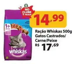 Supermercados Tischler Ração Whiskas Gatos Castrados/Carne/Peixe oferta