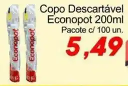 Villefort Atacadista Copo Descartável Econopot oferta