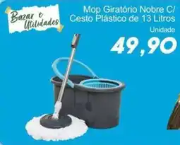 Villefort Atacadista Mop Giratório Nobre C/ Cesto Plástico de 13 Litros oferta