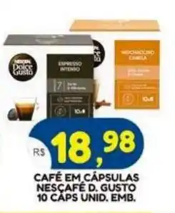 Bramil Supermercados Café em cápsulas nescafé d. gusto oferta