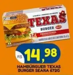 Bramil Supermercados Hambúrguer texas burger seara oferta