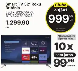 Comercial Zaffari Smart TV 32" Roku Britânia oferta