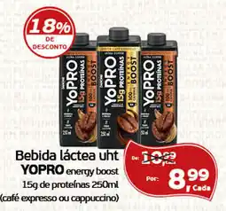 Cometa Supermercados Bebida láctea uht yopro energy boost oferta