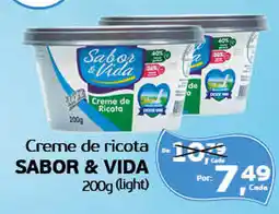 Cometa Supermercados Creme de ricota SABOR & VIDA 200g (light) oferta
