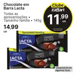 Comercial Zaffari Chocolate em Barra Lacta oferta