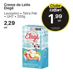 Comercial Zaffari Creme de Leite Levissimo oferta