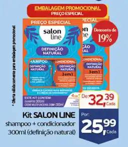 Cometa Supermercados Kit salon line shampoo + condicionador 300ml (definição natural) oferta