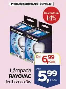 Cometa Supermercados Lâmpada rayovac led branca 9w oferta