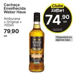 Comercial Zaffari Cachaça Envelhecida Weber Haus Amburana Original oferta