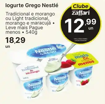 Comercial Zaffari Iogurte grego nestlé oferta