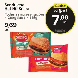 Comercial Zaffari Sanduíche hot hit seara oferta