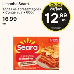 Comercial Zaffari Lasanha seara oferta