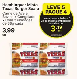 Comercial Zaffari Hambúrguer Misto Texas Burger Seara oferta