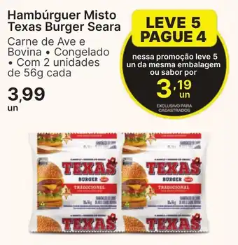 Comercial Zaffari Hambúrguer Misto Texas Burger Seara oferta