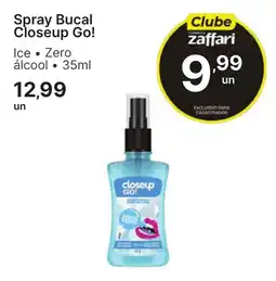Comercial Zaffari Spray Bucal Closeup Go! Ice oferta