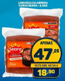 Dom Atacadista Linguiça calabresa curva seara oferta