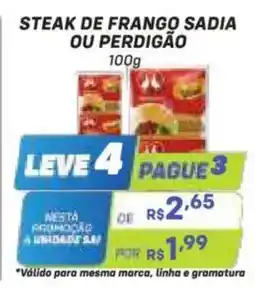 Prezunic steak de frango sadia ou perdigão oferta