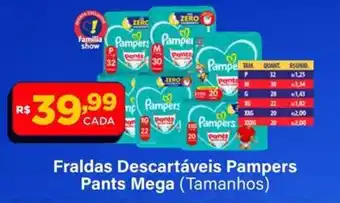 Super Show Fraldas Descartáveis Pampers Pants Mega oferta