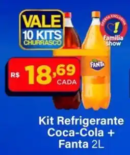 Super Show kit refrigerante coca-cola + fanta 2l oferta