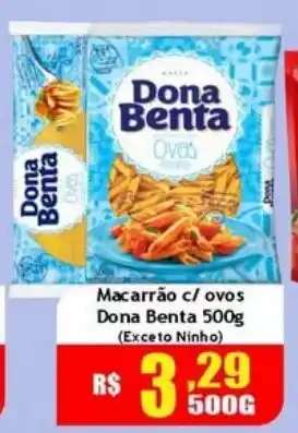 Supermercado Kibe Macarrão c/ ovos Dona Benta oferta