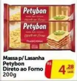 Pires Massa p/ Lasanha Petybon Direto ao Forno oferta