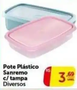 Pires Pote Plástico Sanremo c/ tampa Diversos oferta