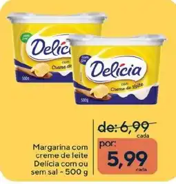 Coop Margarina com creme de leite Delicia com ou sem sal oferta