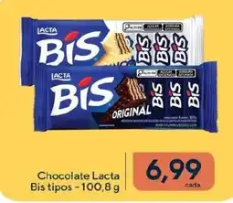 Coop Chocolate lacta bis tipos oferta