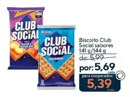 Coop Biscoito club social sabores oferta