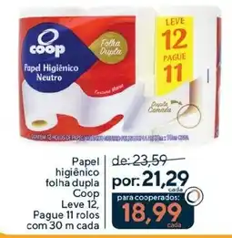Coop Papel higiênico folha dupla Coop oferta