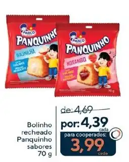 Coop Bolinho recheado Panquinho sabores oferta