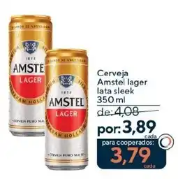 Coop Cerveja Amstel lager lata sleek oferta