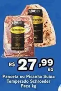 Cidade Supermercados Panceta ou Picanha Suína Temperado Schroeder oferta