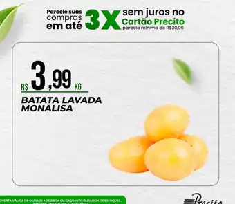 Batata lavada monalisa