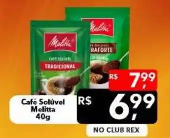 Supermercados Rex Café Solúvel Melitta oferta