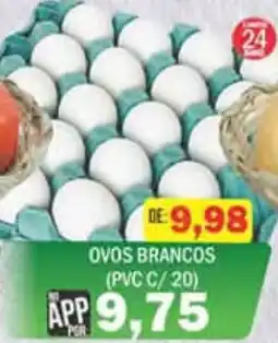 Supermercados Mendonça Ovos brancos (pvc c/20) oferta
