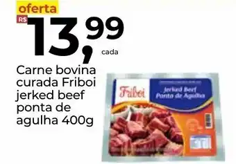 Frangolândia Carne Bovina curada Friboi Jerked Beef Ponta de Agulha 400g oferta