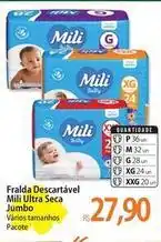 Atacadão Mili - fralda descartável ultra seca oferta