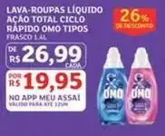 Assaí Atacadista Omo - lava-roupas líquido acão total oferta