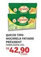 Assaí Atacadista President - queijo tipo muçarela fatiado oferta